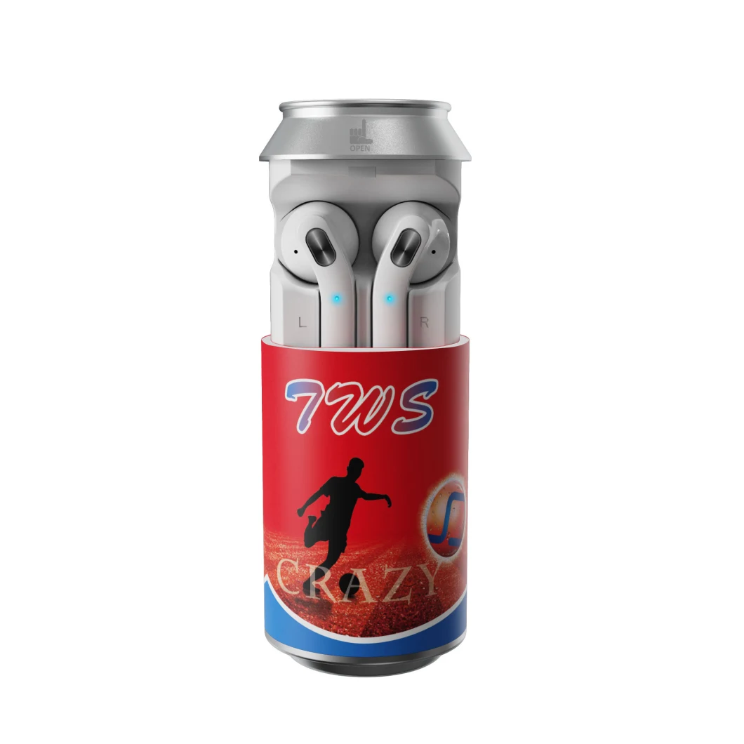 2020 OEM Customed Promotion Gift Cans Mini Bear Soda Cans Bluetooth 5.0 Tws Wireless Earphone