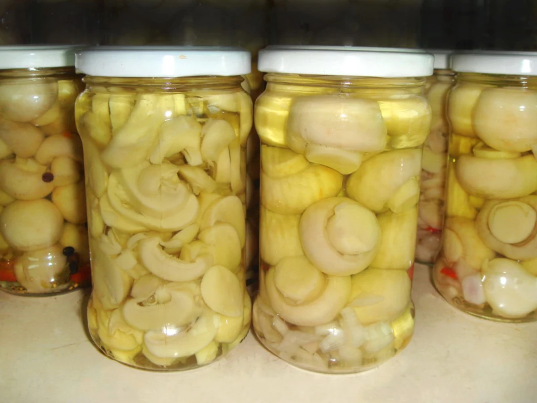 Nutrition Food Canned White Mushroom Whole in Glass Jar