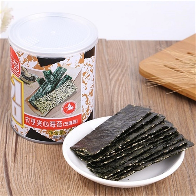 35g Canned Roasted Aquatic Seaweed Laver with Sesame Topping Sandwich for FDA