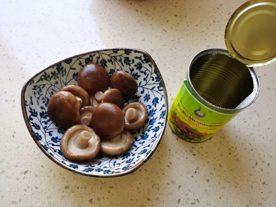 Canned Food Canned Shiitake Mushroom Canned Healthy and Nutrition PU Gu Mushroom Whole with Superior Quality