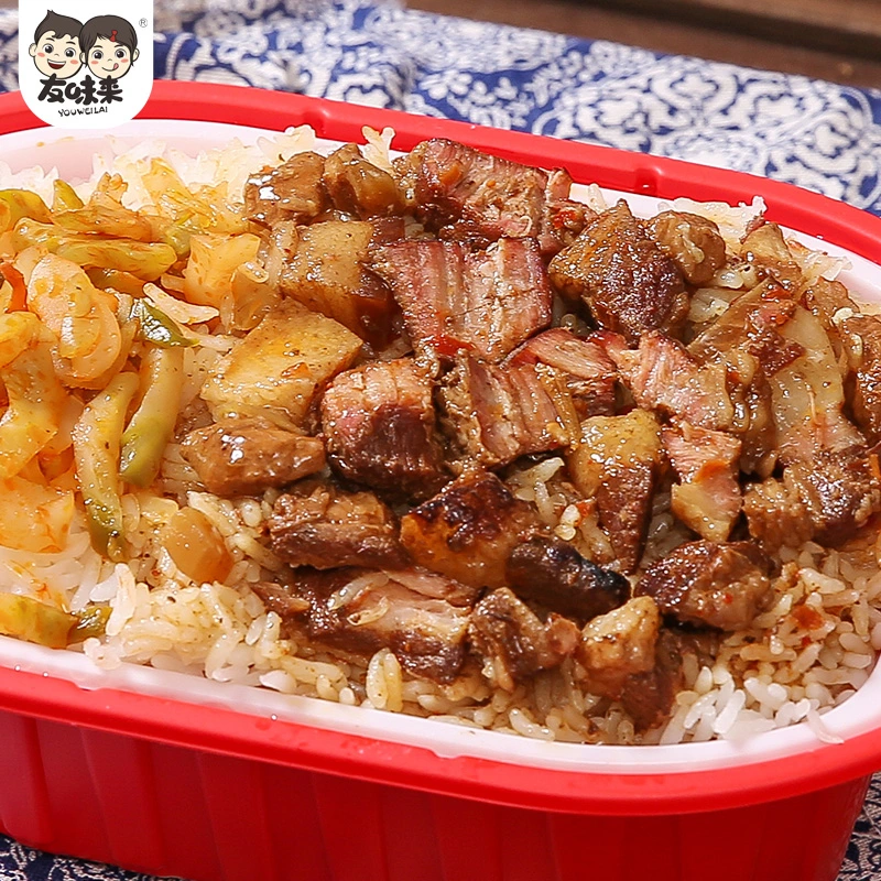 Braised Pork Delicious Self-Heating Instant Convenient Rice