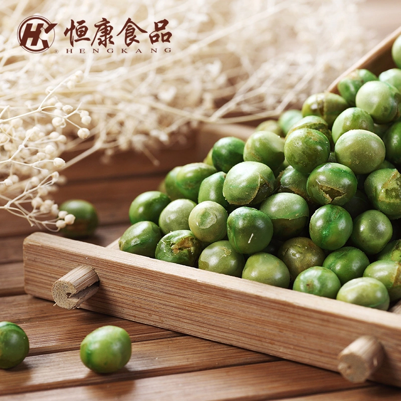 2020 Hot Sale Canned Bean Roasted Fried Garlic Green Peas Healthy Snack Foods