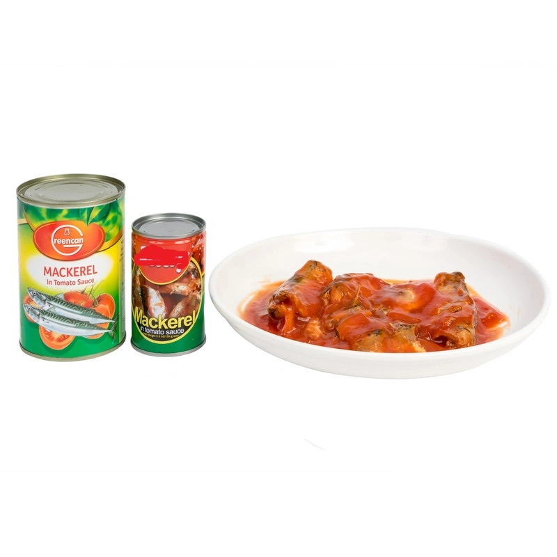 Factory Wholesale Canned Fish Canned Mackerel in Brine/Tomato Sauce 425g