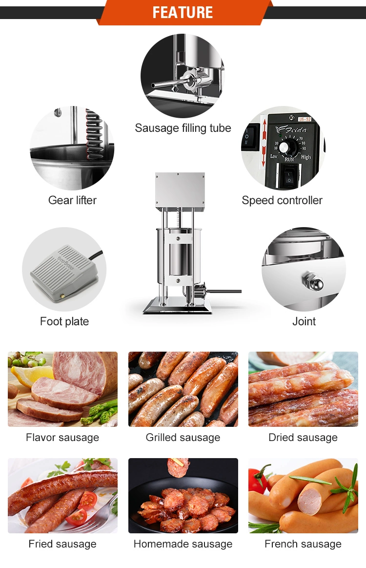 Industrial Chicken Rotisserie Sausage Making Machine Stuffer Meat Grinder&Sausage Maker Meat Sausage Making Machine