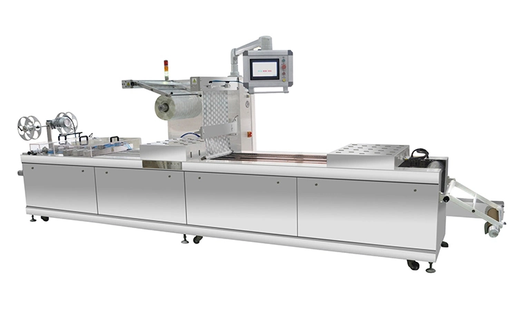 Automatic Thermoforming Stretch Film Meet Sausage Beef Pork Seafood Vacuum Packing Machine