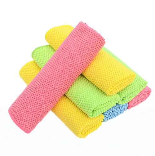 OEM Microfiber Waffle Towel Super Absorbent and Lint Free Kitchen Cleaning Towels