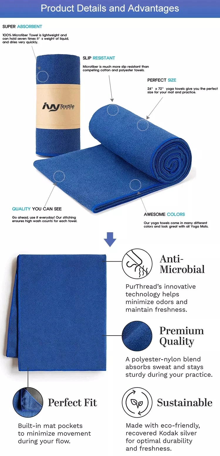 Wholesale Microfiber Yoga Towel Eco Friendly Yoga Towel Non-Slip