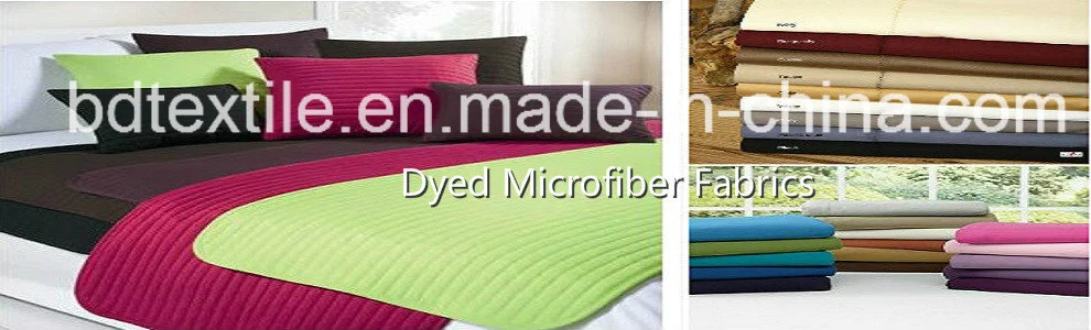 100% Polyester Microfiber Plain Dyed Solid Fabric Bed Cover Fabric