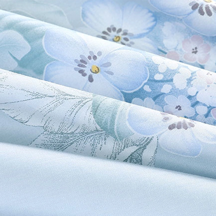 Disperse Woven Print 100% Recycled Floral Polyester Microfiber Breathable Bedsheet Fabric