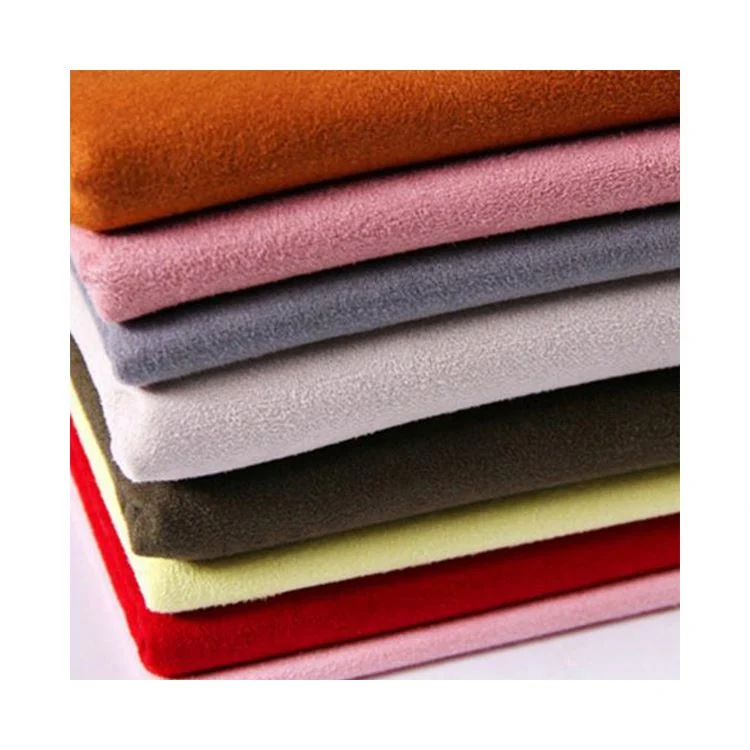 100 % Polyester Plain Synthetic Microfiber Suede Upholstery Sofa Fabric