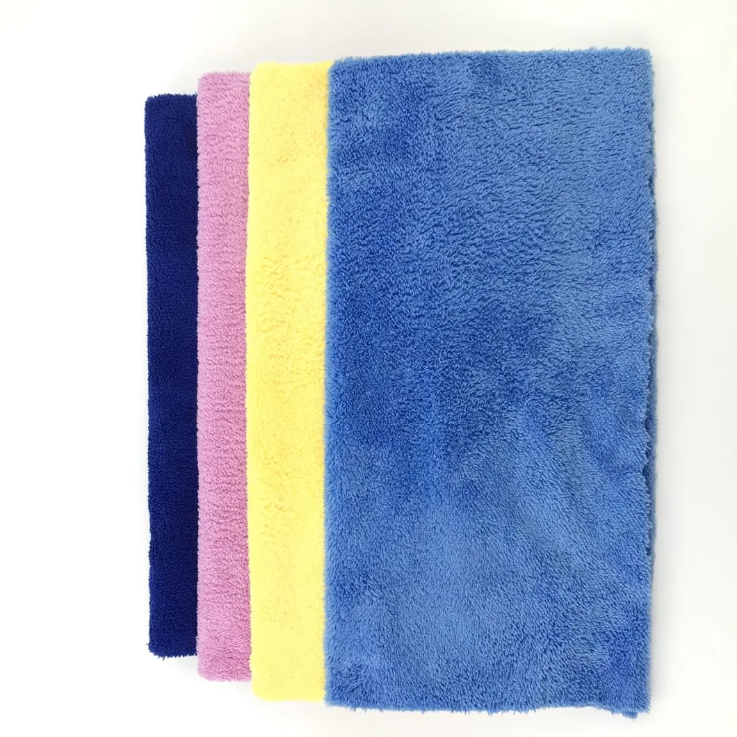 Factory 100% Polyester Microfiber Coral Fleece Cleaning Cloth