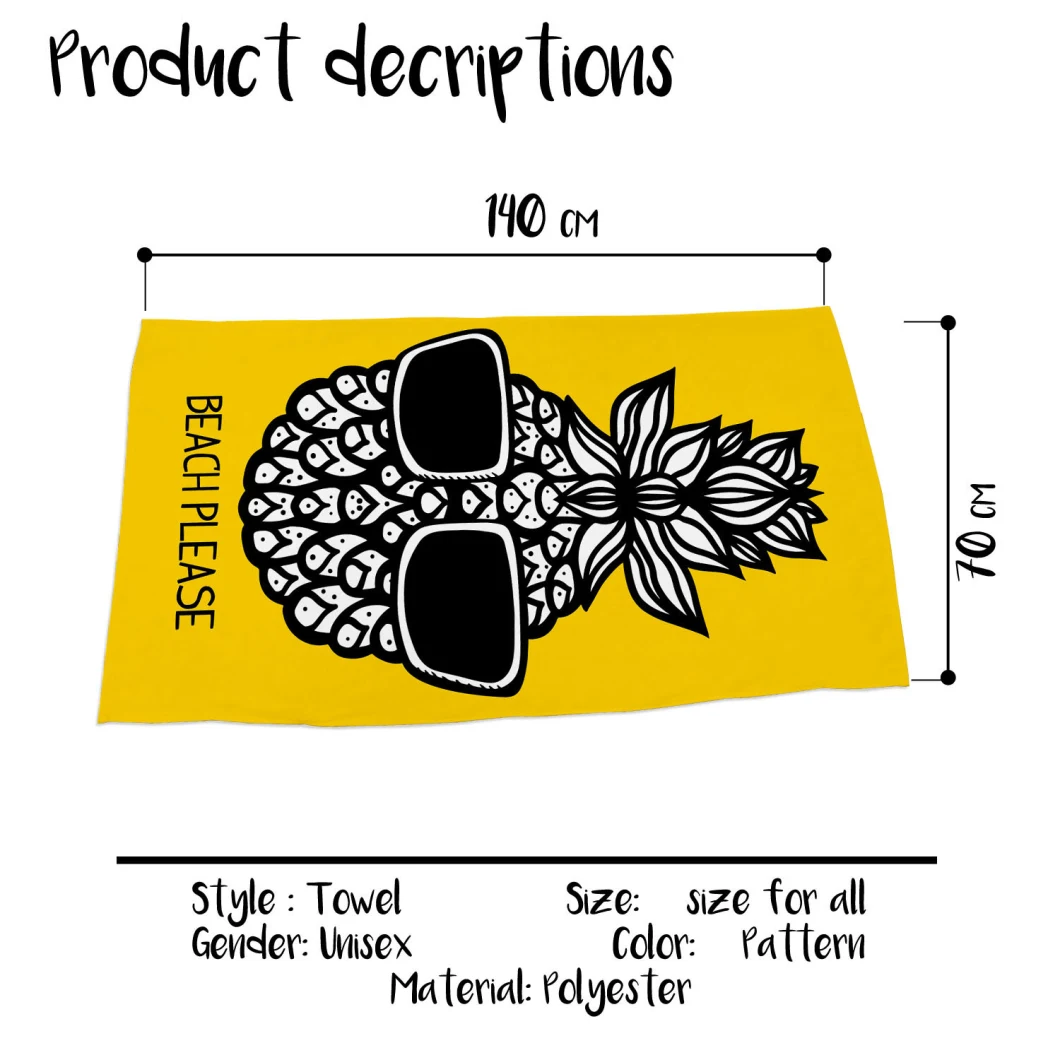 Adult Luxury High Quality Beach Towel Creative Cute Quick-Drying Towels Soft Absorbent Beachtowel