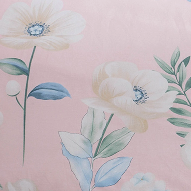 Disperse Woven Print 100% Recycled Floral Polyester Microfiber Breathable Bed Sheet Fabric