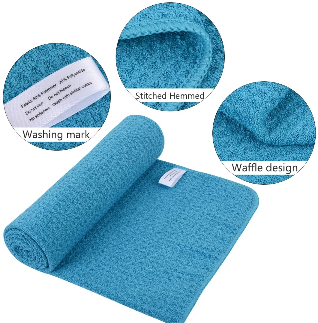 Microfiber Sports Workout Towels Fast Drying Fitness Sweat Towels for Men & Women Lightweight Multi-Purpose Gym Exercise Towels 3 Pack 16inch X 32inch