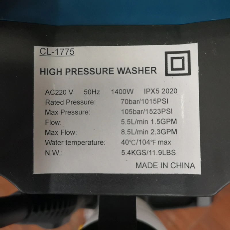 Car Wash High Pressure Washer Pump Machine for Car Washing Cl-1775la-1
