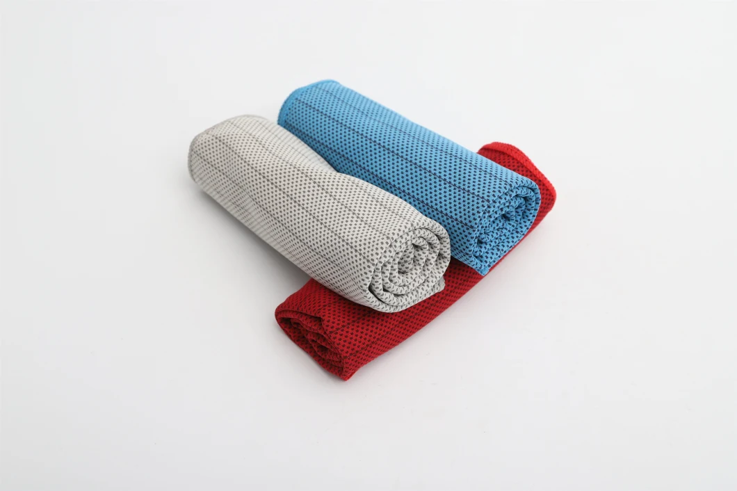 Promotional Quik Dry Portable Microfiber Gym Towel Custom Logo Round Corner Microfiber Instant Cold Cooling Sport Hand Towel