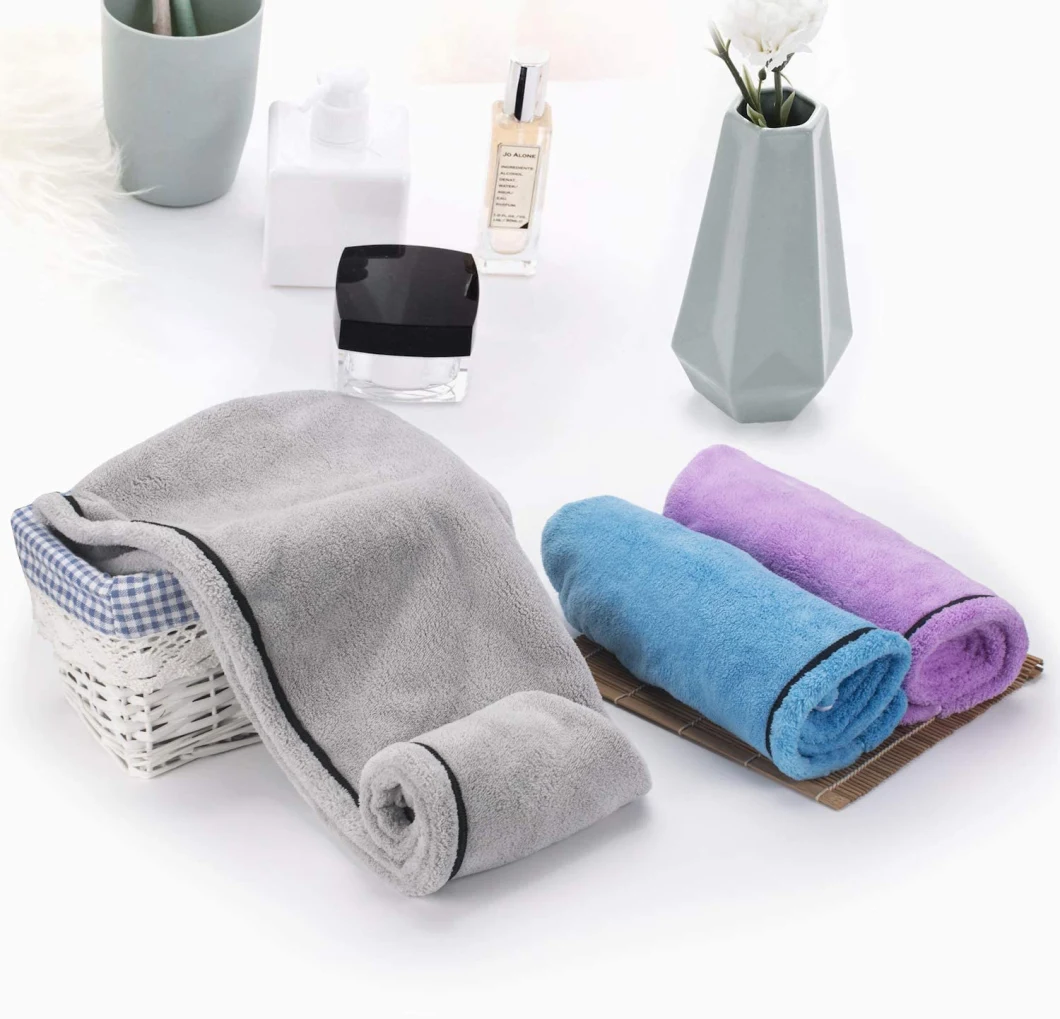 Hair Towel, Microfiber Hair Towel Wrap Rapid Drying Hair Towels for Women, Magic Hair Drying Towel, Super Absorbent Hair Towel Hat - Blue, Purple, Gray