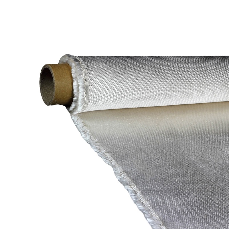 1000 Degree 600GSM High Silica Cloth Glass Fiber Fabric Fireproof Insulation Material