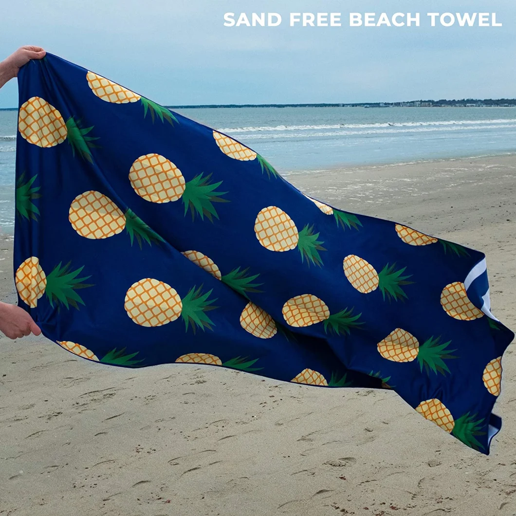 Compact Lightweight Reversible Quick Dry Microfiber Beach Towel Factory