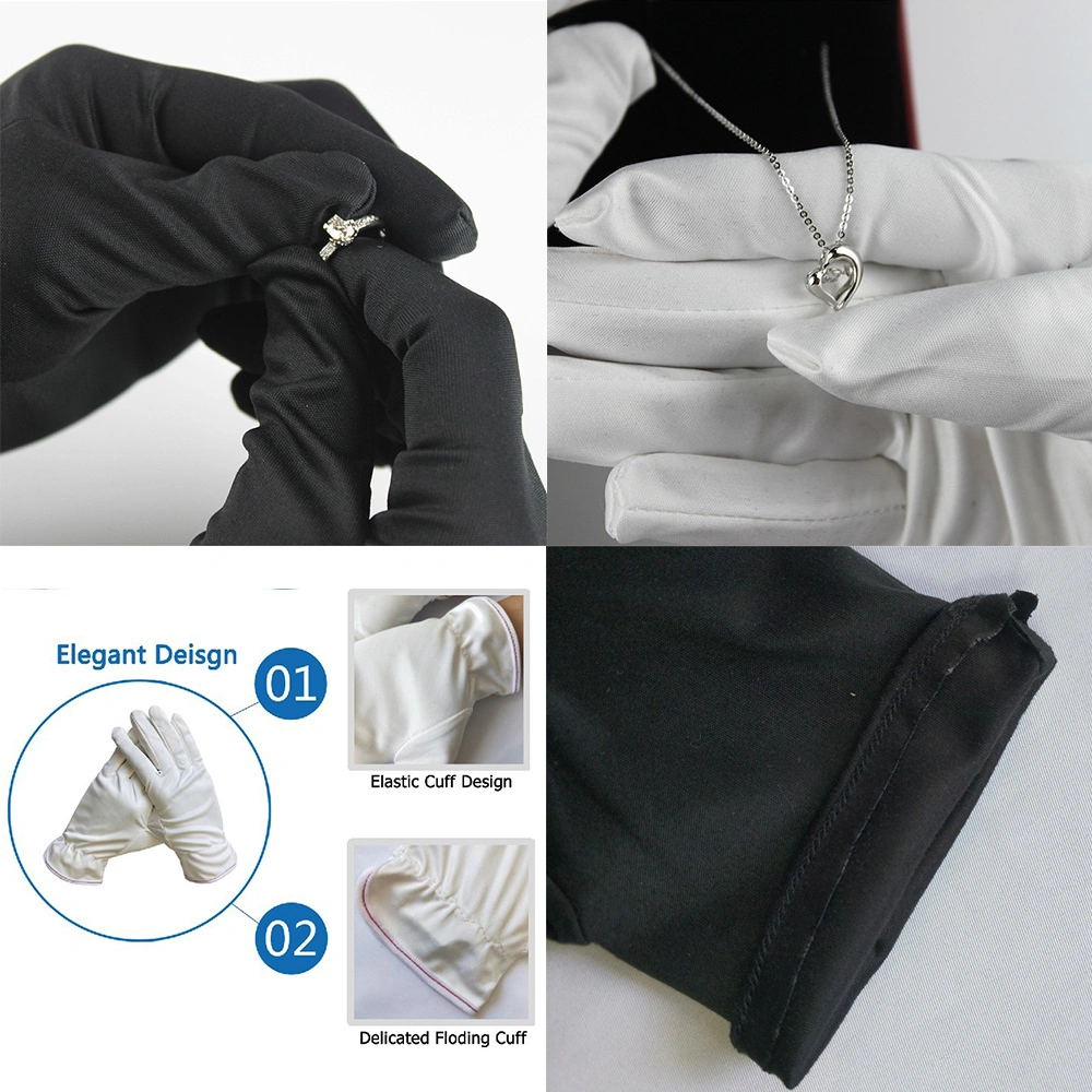Manufacturer Custom Logo Microfiber Gloves Cleaning Gloves Used for Jewelry and Ceremony