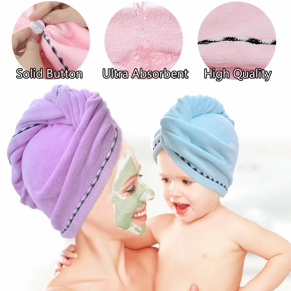 Hair Towel Wrap, Microfiber Quick Drying Hair Towels, Bath Dryer Caps, Bath Hair Drying Towel, Quick Dryer Hat for Women Girls
