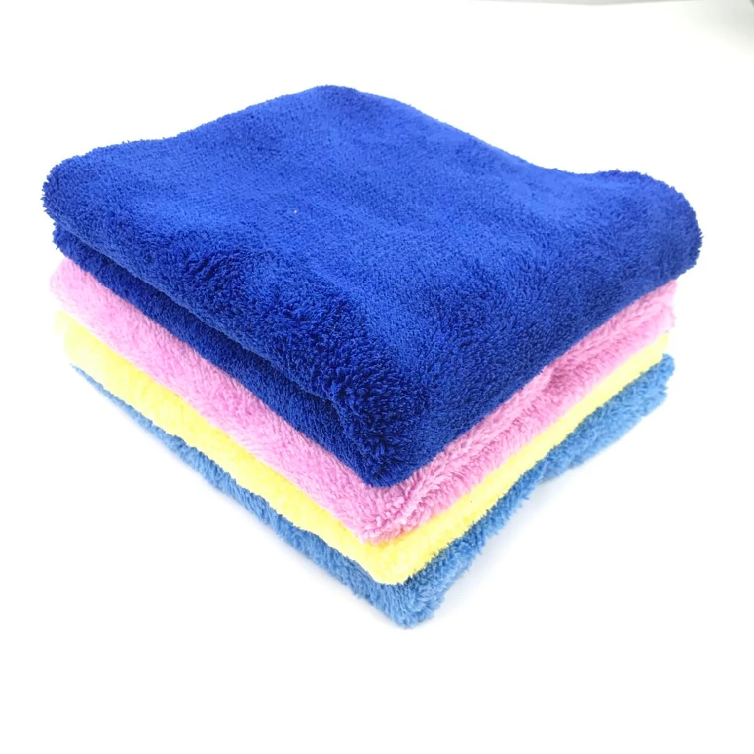 Factory 100% Polyester Microfiber Coral Fleece Cleaning Cloth