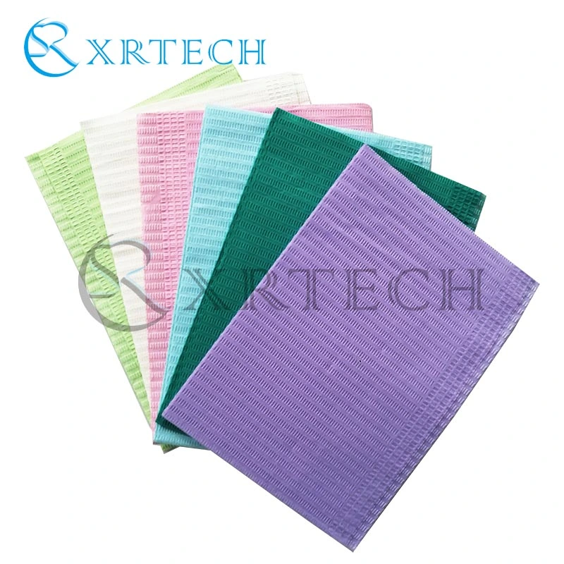 Colorful 3 Ply Dental Disposable Neckerchief Medical Shop Towel Lacing Bibs Pad Scarf Medical Clinical Towel