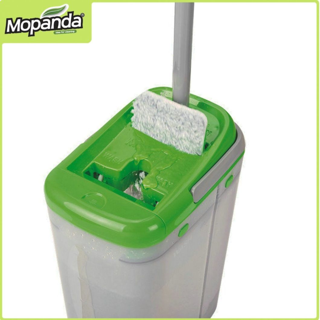 Household Cleaning Transparent PP Bucket Magic Microfiber Flat Mop