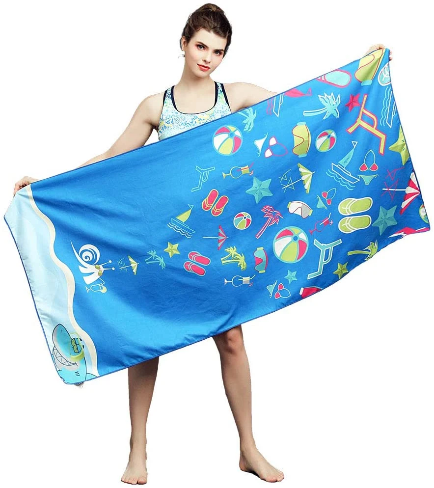 Quick Drying Lightweight Travel Towels Ultra Absorbent Sports Microfibre Beach Towel