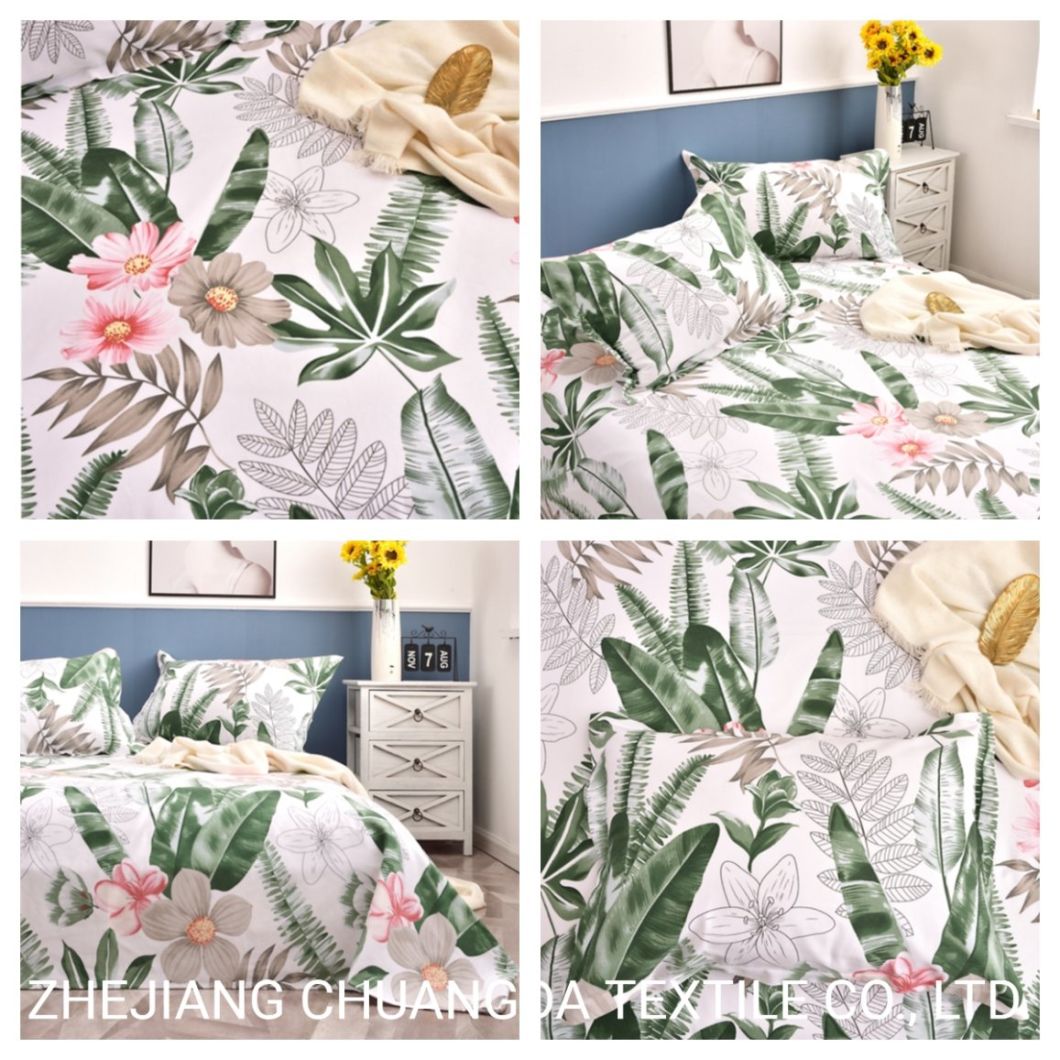 Wholesale 100% Polyester Microfiber Flower Floral Disperse Print Bedsheet Fabric/Printed Fabric