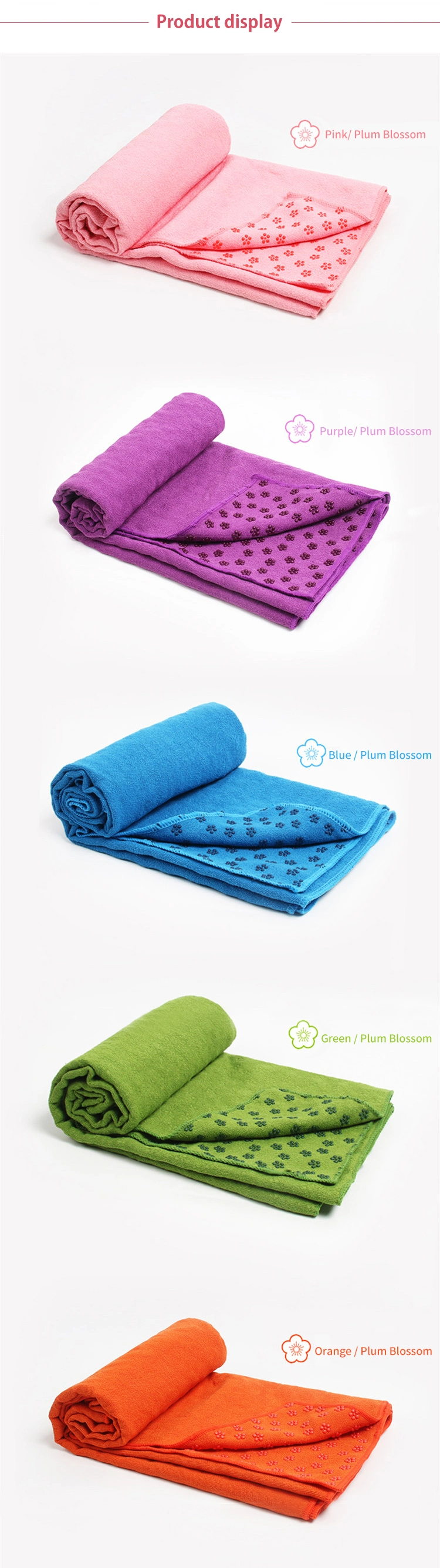 High Quality Microfiber Anti Slip Hot Yoga Mat Cover Yoga Towel