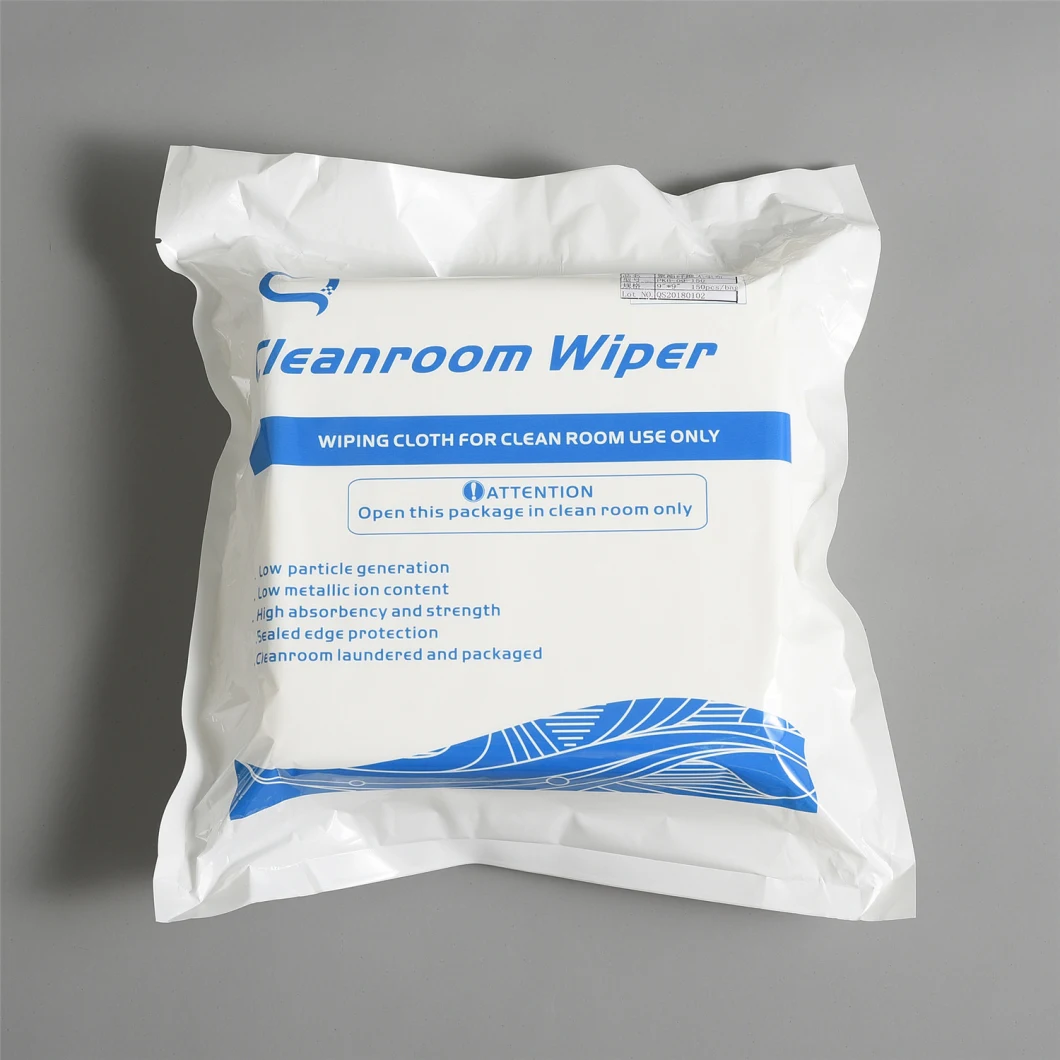 Lint Free Laser Cutting 100% Cleanroom Microfiber Wipers