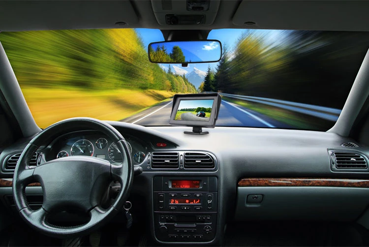 Car Rear View Monitors 4.3 Inch TFT LCD Rear View Car Screen Rear View Mirror Monitor Car Display