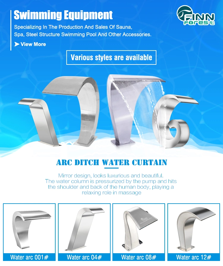 Easy Install Water Feature Blade Cascade Waterfall for Swimming Pool