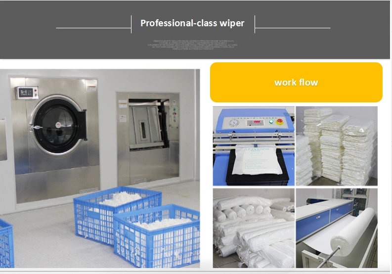 100% Polyester Cleanroom Dust Lint Free Cloth Wiper Industrial Cleaning Wipes
