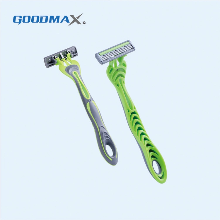 Chinese Cheap Triple Blades Disposable Razor in Blister Card