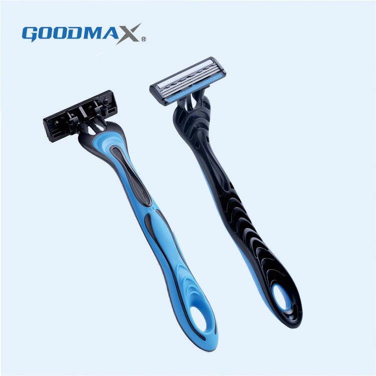 Triple Blades Disposable Shaving Razor in Poly Bag Package