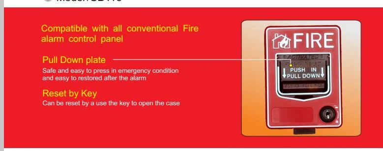 Conventional Manual Call Point for Conventional Fire Alarm System