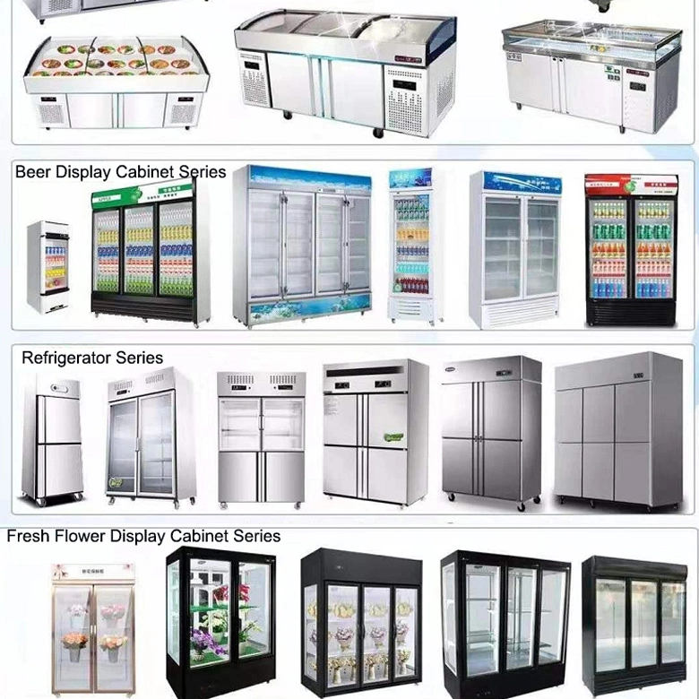 Supermarket Display Refrigerators Two Glass Door Beer Fridge Beverage Cooler Upright Cold Drink Fridge