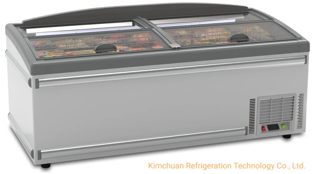 Top Glass Refrigerator Solar Power Supermarket Equipment Deep Portable Fridge Chest Freezer
