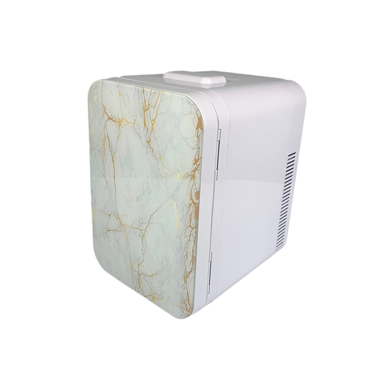 New Fashion Marble Glass Door Fridge 12 Volt Mini Fridge Freezer Makeup Cooler Box