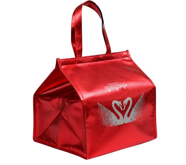 Silver Metallic Cooler Bag Custom Logo Thermal Bag Durable Outdoor Boxes Foldable Cooler Bag Lunch Picnic Bag Cake Cooler Box