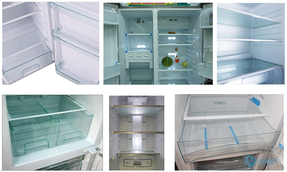 Tempered Glass Icebox Shelf with Color Painted Pattern