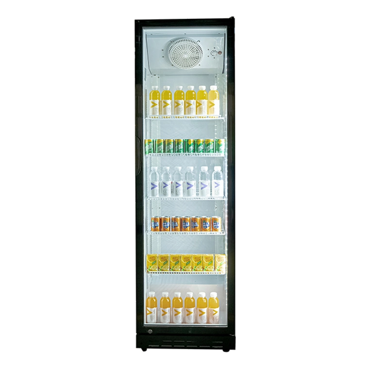 Drinks Fridge Glass Door Temperature Zones 0-10 Degree Black Cooler Refrigerator