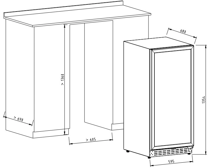 Steel Stainless 111-Bottle Wine Cooler Box Wine Cellar Cooler Build in Furniture Dual Zones