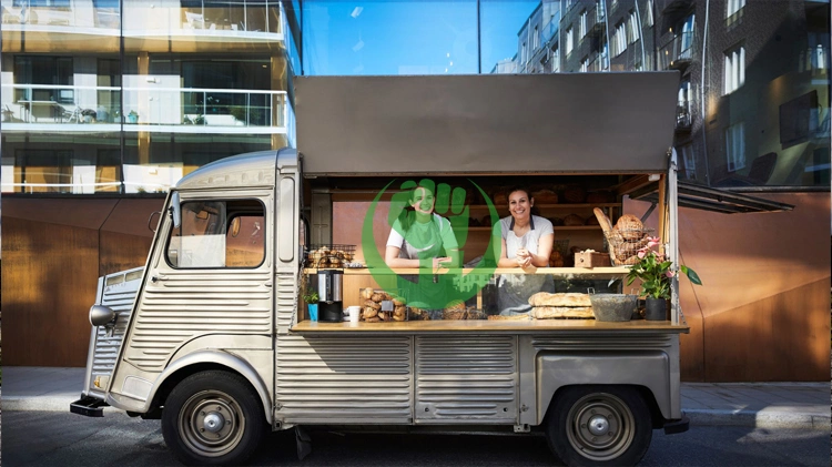 Mobile Electric Citroen Food Truck with Bench Fridge