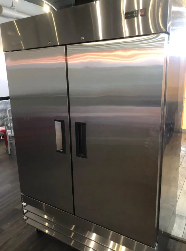 Big Capacity Kitchen Commercial Two Glass Door Compressor Freezer Refrigerators