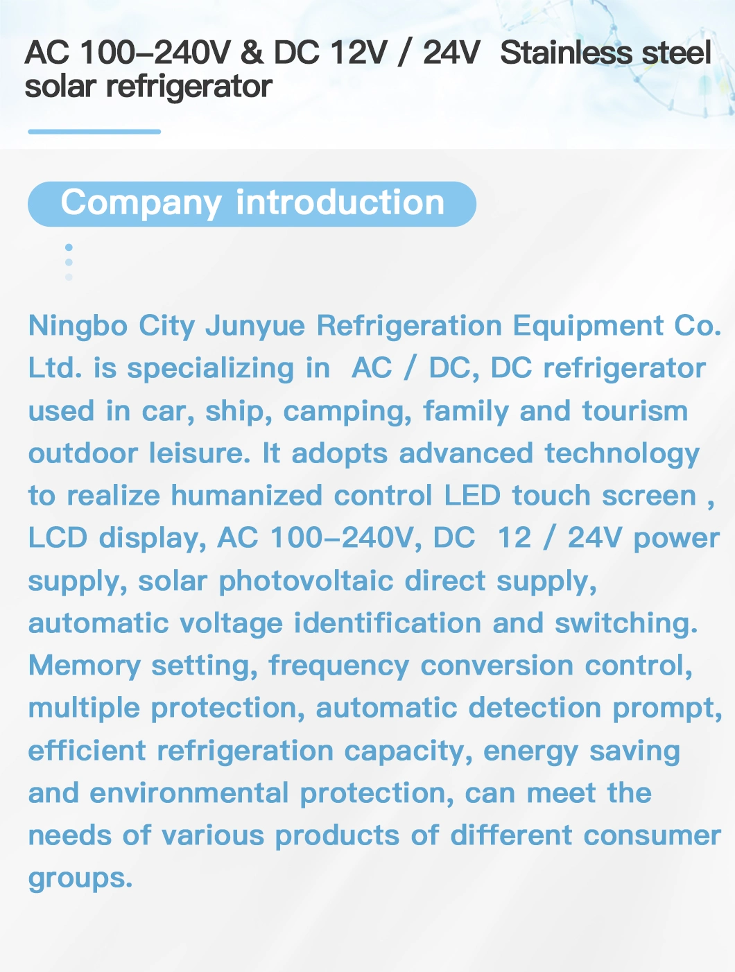 12/24V DC Mini Compressor Solar Energy Power Freezer Refrigerator Fridge