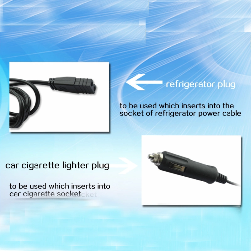 American Style 12V/24V High Power Car Cigarette Lighter Plug Wire for Car Refrigerator