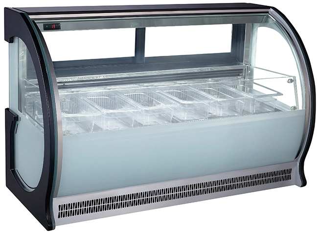 Ice Cream Countertop Freezer Mini Freezer with Glass Door F-G530-W